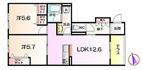 クレアモア浜寺  ｜ 大阪府堺市西区浜寺元町5丁（賃貸アパート2LDK・1階・57.79㎡） その2