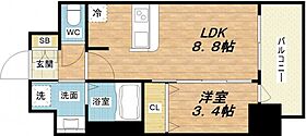 プレサンス難波マジョリティ  ｜ 大阪府大阪市中央区高津3丁目14-22（賃貸マンション1LDK・2階・30.03㎡） その2