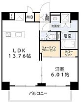 En Nakazaki  ｜ 大阪府大阪市北区中崎西4丁目1-14（賃貸マンション1LDK・6階・49.68㎡） その2