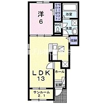 ボヌールＢ  ｜ 岡山県倉敷市林（賃貸アパート1LDK・1階・50.01㎡） その2