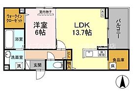 サンメゾン・小池Ａ 205 ｜ 岡山県倉敷市東富井800-1（賃貸アパート1LDK・2階・53.76㎡） その2