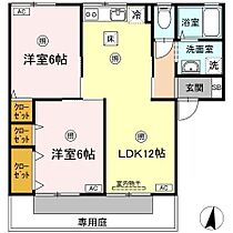 シャトル春水　Ｃ棟 101 ｜ 岡山県岡山市北区東花尻86-1（賃貸アパート2LDK・1階・53.77㎡） その2