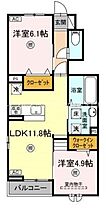 ソレイユ　Ａ棟 102 ｜ 岡山県岡山市北区白石西新町1（賃貸アパート2LDK・1階・53.20㎡） その2