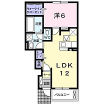 フラン　アンジュII 102 ｜ 岡山県倉敷市連島町鶴新田2584番地3（賃貸アパート1LDK・1階・44.55㎡） その2