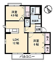 エーデルハオス　Ｆ棟 113 ｜ 岡山県倉敷市茶屋町2084（賃貸アパート2LDK・1階・54.07㎡） その2