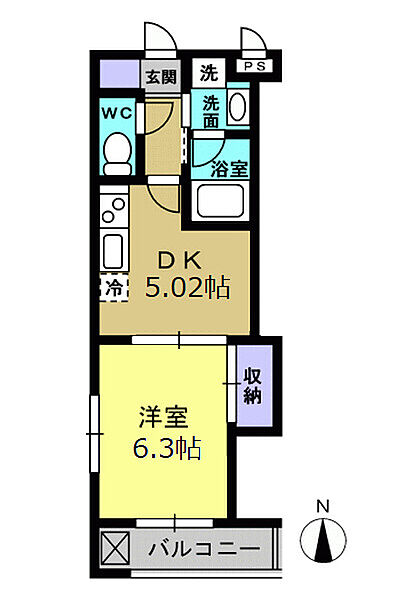 エクレール 106｜東京都あきる野市油平(賃貸マンション1DK・1階・26.15㎡)の写真 その2