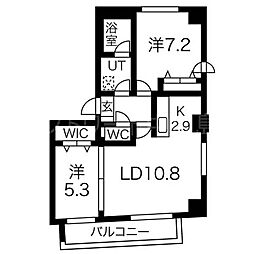 アインベルグ 2LDKの間取図画像