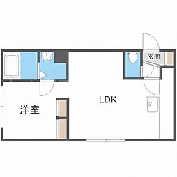 リベルタ福住 1LDKの間取図画像