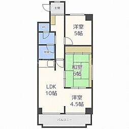シャトーさわだ 3LDKの間取図画像