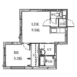 フォルム環状 1LDKの間取図画像