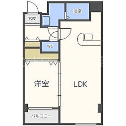 エクセレント平岸 1LDKの間取図画像