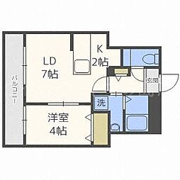 リヒトラーレ菊水 1LDKの間取図画像