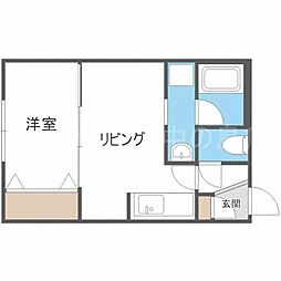 エル南麻生 1DKの間取図画像