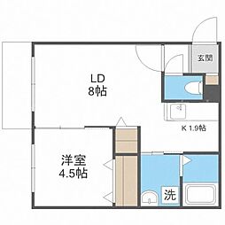 ミオンズ清田 1LDKの間取図画像