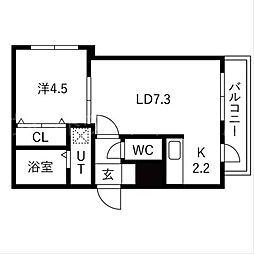 Grandeeイースト札幌(グランディーイースト札幌) 2階/206