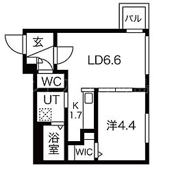 ラグジースペース栄通12 1LDKの間取図画像