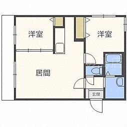 ENCHAN-THE豊平公園 2LDKの間取図画像