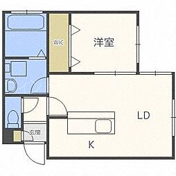 ange-or 1LDKの間取図画像