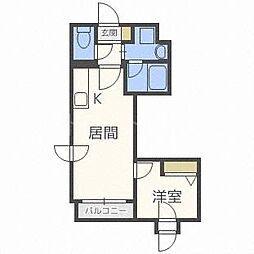 エスパシオ2 1LDKの間取図画像