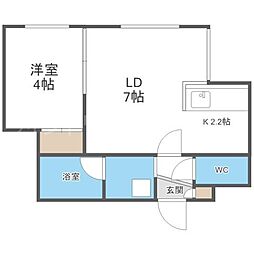 アクティベイト南郷13丁目スクエア 1LDKの間取図画像