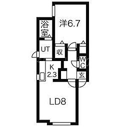 コンフォート中の島5 1LDKの間取図画像