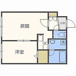 ピュアライフ5-3 1LDKの間取図画像