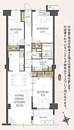 コスモ千葉グレイスヒルズ 3LDKの間取図画像