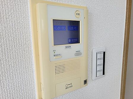 来客者を確認できるTVモニター付きインターホン