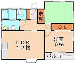 レゼンド恵3 2LDKの間取図画像