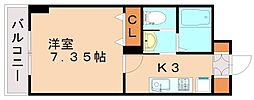 レントハウス川津ビル 1Kの間取図画像