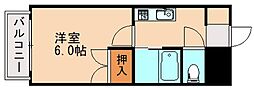 シングルライフ 1Kの間取図画像