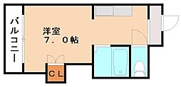 ジュネスハイム ワンルームの間取図画像