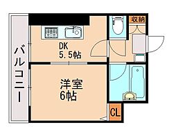 アークパレス1 1DKの間取図画像
