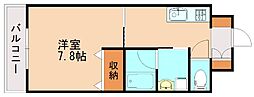 オークマンション柏の森 1Kの間取図画像