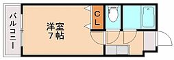 フラット2安永 1Kの間取図画像