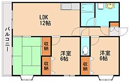 セルシオハイツ幸袋 3LDKの間取図画像