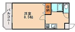 フォーレスト1 1Kの間取図画像