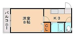 ジョワメゾン 1Kの間取図画像