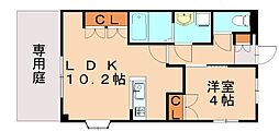メイプル館 1LDKの間取図画像