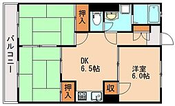 コーポヒワヅル 3DKの間取図画像