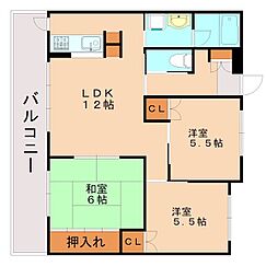 第8江藤ビル 3LDKの間取図画像