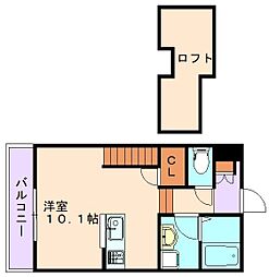 マーブル ワンルームの間取図画像