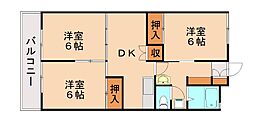 ダイマルコーポ 3DKの間取図画像