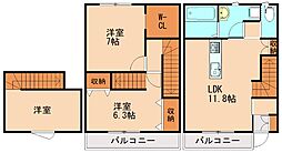 まさみ荘 3LDKの間取図画像