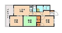 コーポKAZU 3LDKの間取図画像