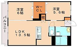 ローレンコート 2LDKの間取図画像