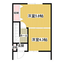 ラ・フィーノ 2LDKの間取図画像