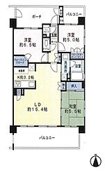 サンクレイドル三郷ファーストスクエア 3LDKの間取図画像