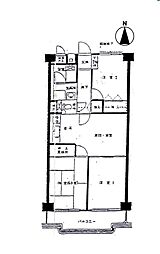 南越谷ハイツ 3LDKの間取図画像