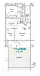 ディーレスティア越谷赤山町 3LDKの間取図画像